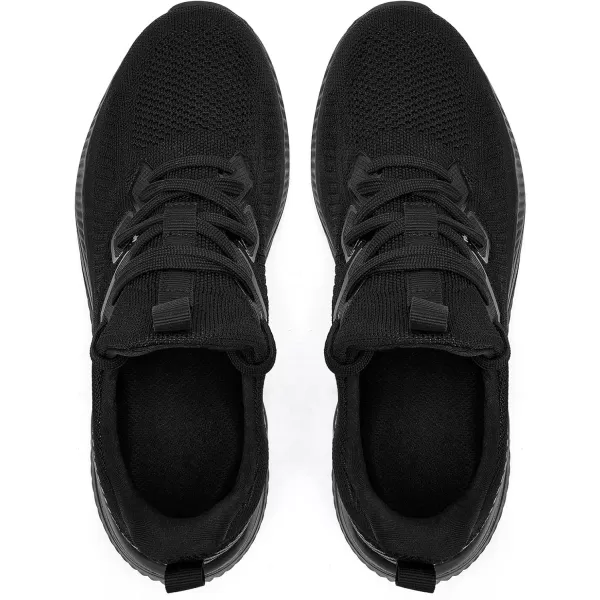 Akk Mens Hand Free Slip On Wide Walking Shoes Memory Foam Runnning Tennis Shoes Lightweight Breathable Casual SneakersAll Black