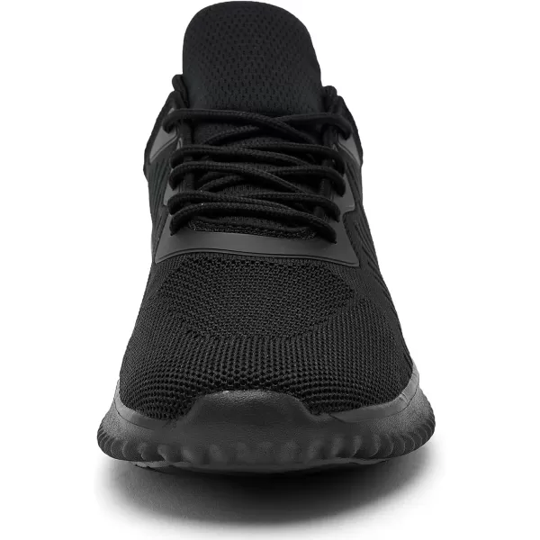 Akk Mens Wide Sneakers Walking Shoes  Slip on Tennis ShoesLightweight Breathable Comfortable Running Shoes for Athletic Workout Gym Jogging and Casual Wear Wide Width All Black Size 11