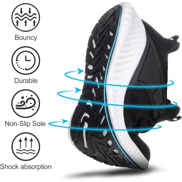 Akk Running Tennis Walking Shoes for Men Gym Casual Mens Fashion Athletic Non Slip Sports Sneakers Black 95