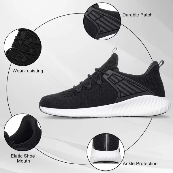 Akk Running Tennis Walking Shoes for Men Gym Casual Mens Fashion Athletic Non Slip Sports Sneakers Black 95