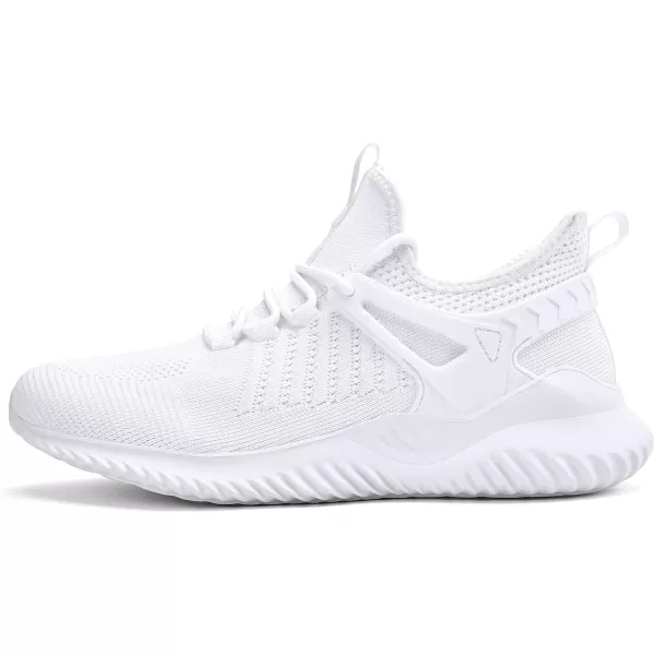 Akk Walking Shoes for Men Sneakers  Slip on Tennis Running Memory Foam Shoes for Athletic Workout Gym Indoor Outdoor Lightweight Breathable Casual SneakersWhite