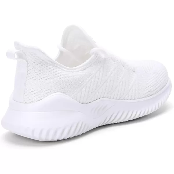 Akk Walking Shoes for Men Sneakers  Slip on Tennis Running Memory Foam Shoes for Athletic Workout Gym Indoor Outdoor Lightweight Breathable Casual Sneakers1803white