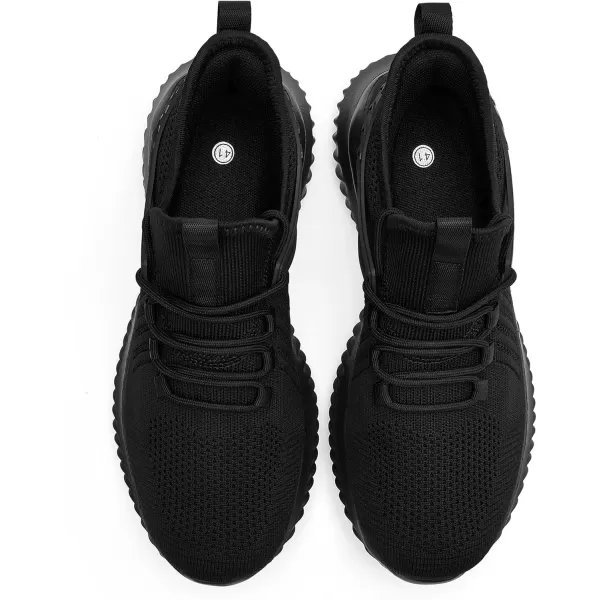 Akk Walking Shoes for Men Sneakers  Slip on Tennis Running Memory Foam Shoes for Athletic Workout Gym Indoor Outdoor Lightweight Breathable Casual SneakersNewallblack012