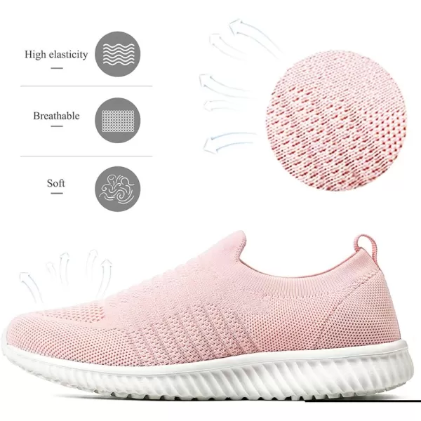 Akk Walking Shoes for Women  Slip on Memory Foam Lightweight SneakersPink