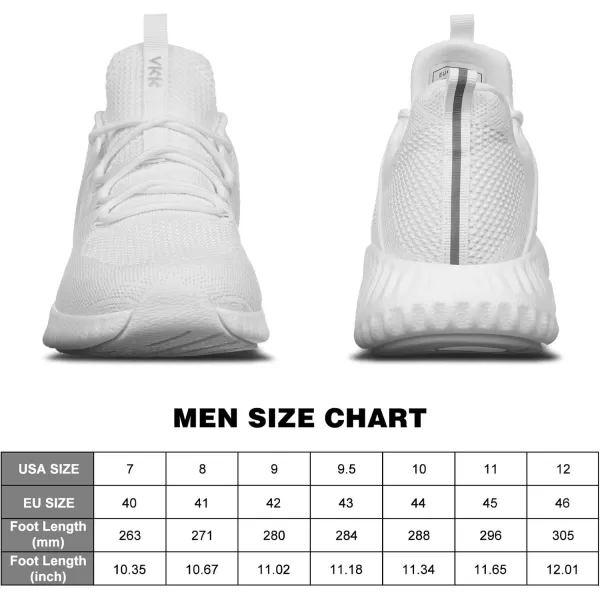 Akk Walking Tennis Shoes for Men  Running Sneakers Slip on Shoes Mens Jogging Casual Lightweight Breathable Athletic Sport White