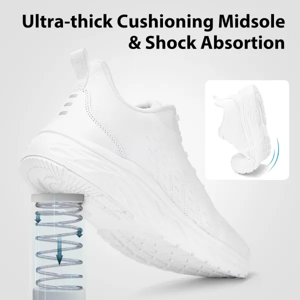 Akk Wide Toe Box Shoes for Men  Walking Shoes Extra Wide Width Comfortable Athletic Running Tennis Jogging Workout Gym Sneakers for Swelling Bunion Plantar FasciitisWhite