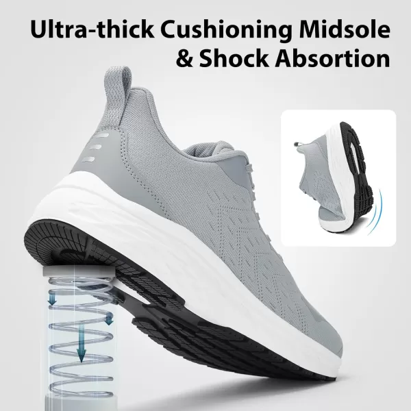 Akk Wide Toe Box Shoes for Men  Walking Shoes Extra Wide Width Comfortable Athletic Running Tennis Jogging Workout Gym Sneakers for Swelling Bunion Plantar FasciitisGrey