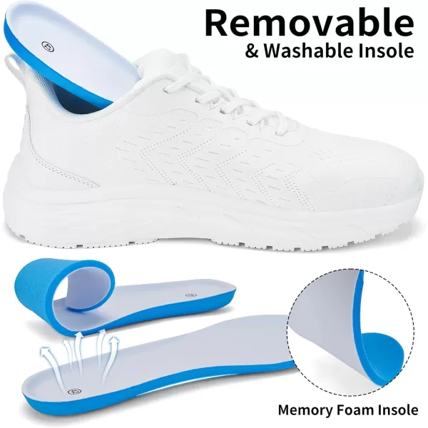 Akk Wide Toe Box Shoes for Men  Walking Shoes Extra Wide Width Comfortable Athletic Running Tennis Jogging Workout Gym Sneakers for Swelling Bunion Plantar FasciitisWhite