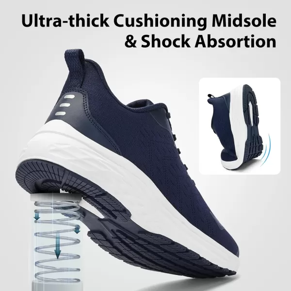 Akk Wide Toe Box Shoes for Men  Walking Shoes Extra Wide Width Comfortable Athletic Running Tennis Jogging Workout Gym Sneakers for Swelling Bunion Plantar FasciitisBlue