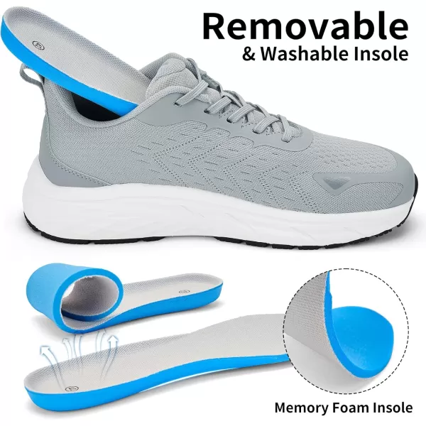 Akk Wide Toe Box Shoes for Men  Walking Shoes Extra Wide Width Comfortable Athletic Running Tennis Jogging Workout Gym Sneakers for Swelling Bunion Plantar FasciitisGrey