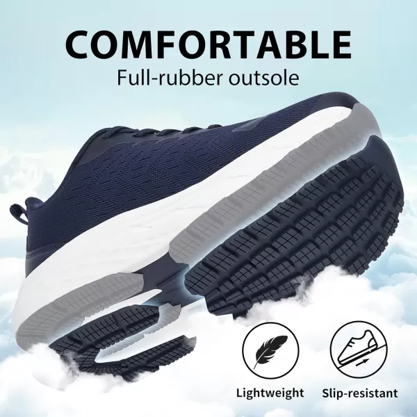 Akk Wide Toe Box Shoes for Men  Walking Shoes Extra Wide Width Comfortable Athletic Running Tennis Jogging Workout Gym Sneakers for Swelling Bunion Plantar FasciitisBlue