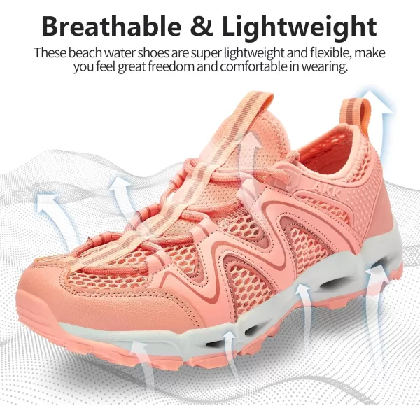 Akk Womens Hiking Water Shoes  MultiPurpose Quick Dry Sneakers Non Slip ampamp Lightweight ampamp Breathable for Outdoor Sport Travel Walking Tour Swim BeachOrange