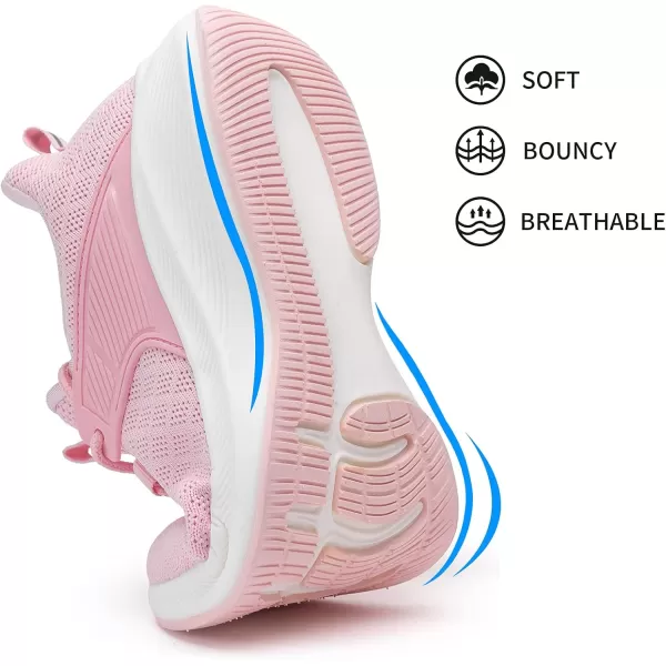 Akk Womens Lightweight Workout Shoes  Non Slip Gym Running Mesh Breathable Sneakers for Walking Tennis Training Gym Sports Pink 42