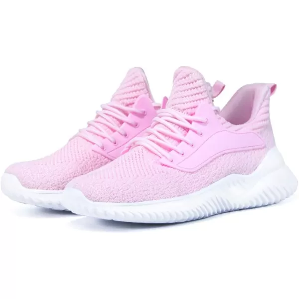 Akk Womens Pink Walking Shoes Comfortable Lightweight Work Casual Tennis Shoes Sneakers for Indoor Outdoor Gym Travel 7 US