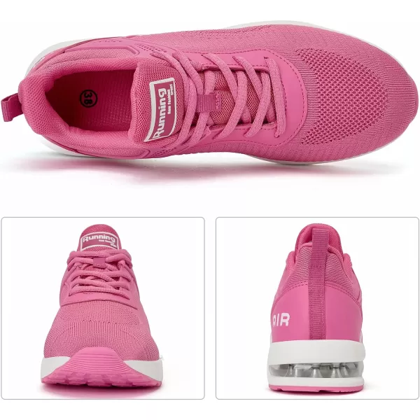 Akk Womens Walking Shoes Lightweight Running Shoes Womens Tennis Shoes Non Slip Air Shoes Breathable Mesh Air Cushion Sneakers for Gym Workout Sports Ping Size 8 DPink