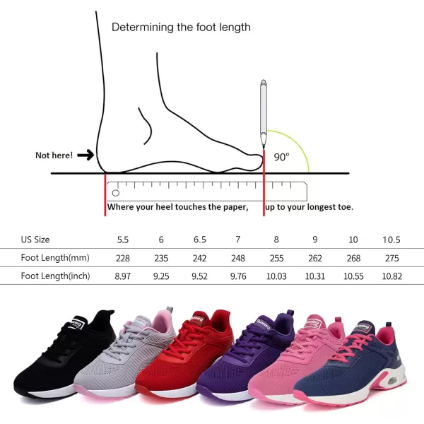 Akk Womens Walking Shoes Lightweight Running Shoes Womens Tennis Shoes Non Slip Air Shoes Breathable Mesh Air Cushion Sneakers for Gym Workout Sports Ping Size 8 DPink