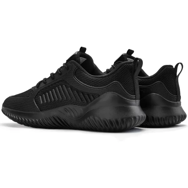 Akk Womens Walking Shoes Sneakers  Slip On Memory Foam Lightweight Workout Tennis Running Shoes2203allblack