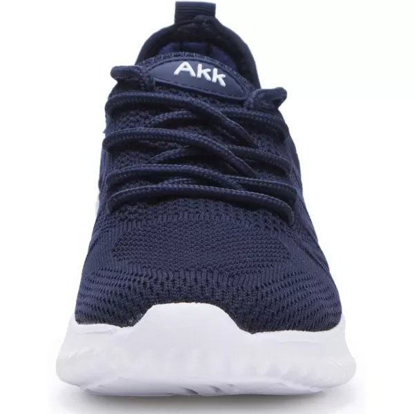 Akk Womens Walking Tennis Shoes  Slip On Memory Foam Lightweight Casual Sneakers for Gym Travel Work1803navy