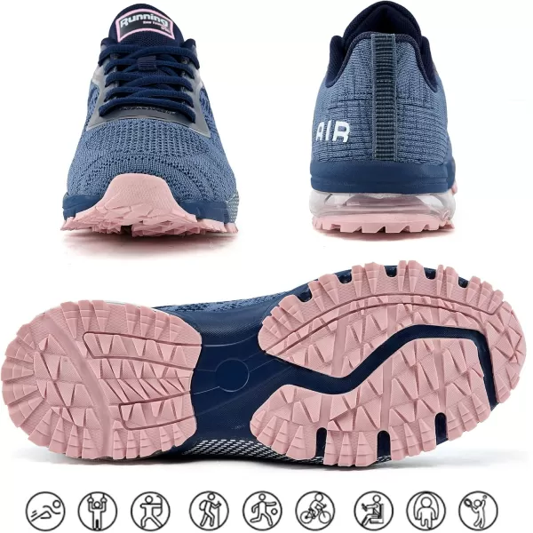 Womens Sneakers Air Running Shoes  Non Slip Tennis Shoes Women Breathable Lightweight Walking Shoes for Athletic Gym Workout Jogging Cross Trainers