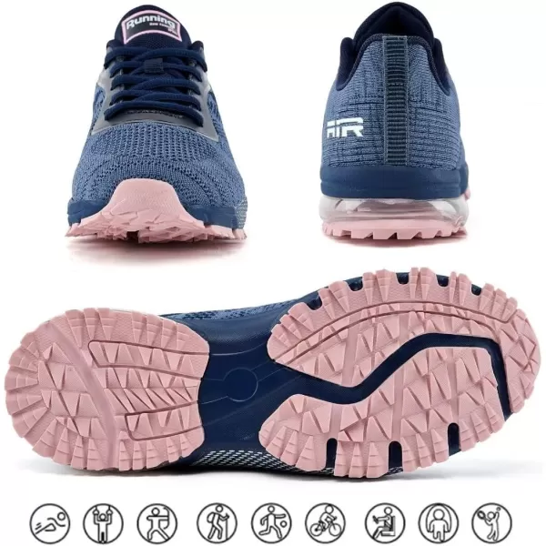 Womens Sneakers Air Running Shoes  Non Slip Tennis Shoes Women Breathable Lightweight Walking Shoes for Athletic Gym Workout Jogging Cross Trainers