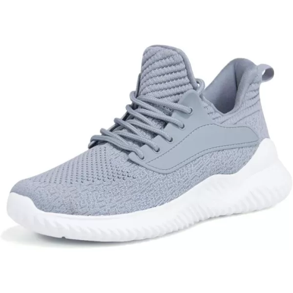 Akk Grey Tennis Shoes Women Slip on Breathable Walking Shoes Ultra Lightweight Casual Sport Gym Fashion Sneakers 11 US