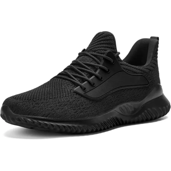 Akk Mens Athletic Walking Shoes  Comfy Memory Foam Lightweight Workout Casual Tennis Running Sneakers for Indoor Outdoor Black Size 13