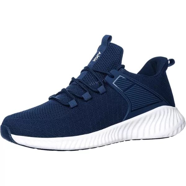 Akk Mens Athletic Walking Shoes  Running Tennis Shoes Jogging Lightweight Breathable Sneakers for Indoor Outdoor Gym Travel Navy 9