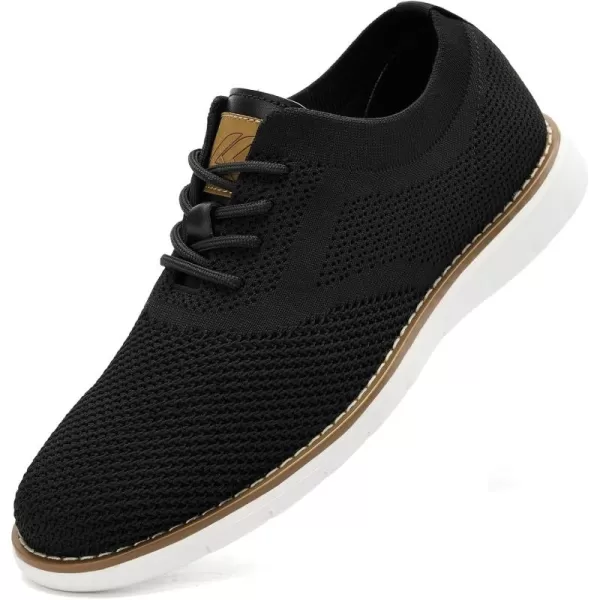 Akk Mens Dress Oxfords Shoes  Casual Business Lightweight Mesh SneakersBlack