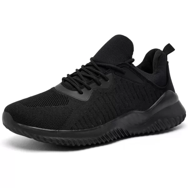 Akk Mens Wide Sneakers Walking Shoes  Slip on Tennis ShoesLightweight Breathable Comfortable Running Shoes for Athletic Workout Gym Jogging and Casual Wear Wide Width All Black Size 11