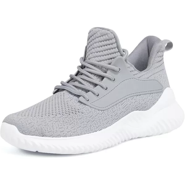 Akk Walking Shoes for Men Sneakers  Slip on Memory Foam Running Tennis Shoes for Athletic Workout Gym Indoor Outdoor Lightweight Breathable Casual SneakersGrey