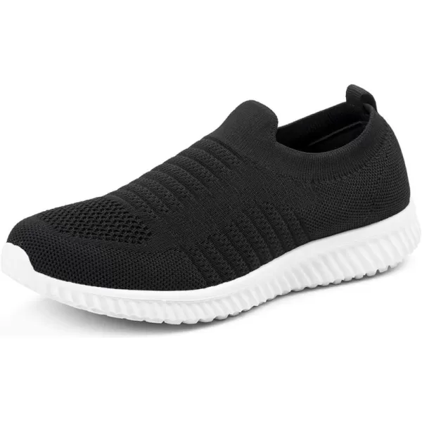 Akk Walking Shoes for Women  Slip on Memory Foam Lightweight SneakersBlack