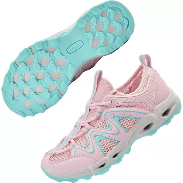 Akk Womens Hiking Water Shoes  MultiPurpose Quick Dry Sneakers Non Slip ampamp Lightweight ampamp Breathable for Outdoor Sport Travel Walking Tour Swim BeachPinkBlue