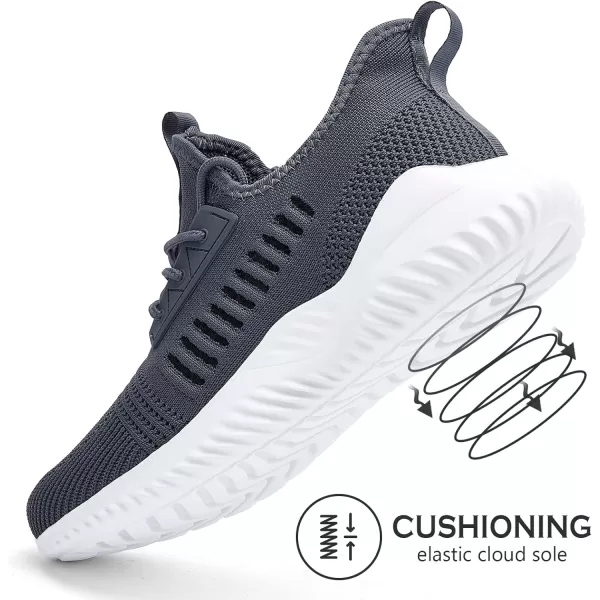 Akk Mens Memory Foam Running Shoes  Ultra Lightweight Slip on Walking Tennis Workout Shoes Breathable Mesh Casual Fashion Sneakers Darkgrey Size 11