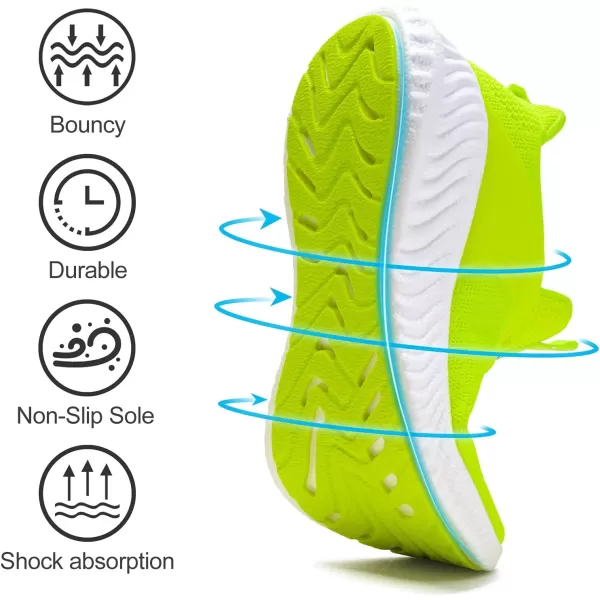 Walking Tennis Shoes for Men  Running Sneakers Slip on Shoes Mens Jogging Casual Lightweight Breathable Athletic Sport Gym Green 10