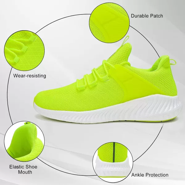 Walking Tennis Shoes for Men  Running Sneakers Slip on Shoes Mens Jogging Casual Lightweight Breathable Athletic Sport Gym Green 10