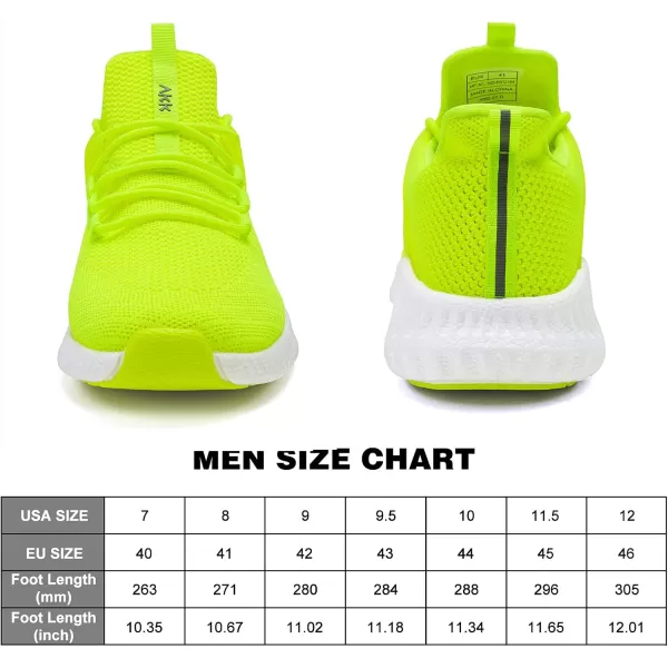 Walking Tennis Shoes for Men  Running Sneakers Slip on Shoes Mens Jogging Casual Lightweight Breathable Athletic Sport Gym Green 10