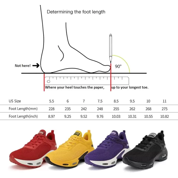 Womens Air Tennis Running Shoes  Air Cushion Shoes for Womens Mesh Walking Fashion Sneakers Breathable Sport Gym Work Shoes Red