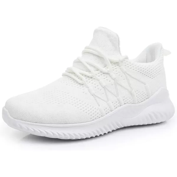 Akk Womens Sneakers Gym Shoes  Slip On Walking Tennis Gym Jogging Sports Athletic Running Sneaker All White US 55EU 36