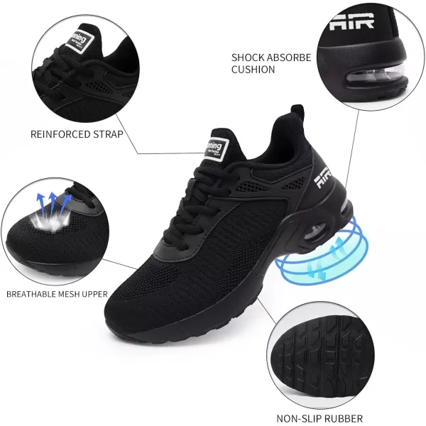 Akk Women Sneakers Running Shoes  Air Athletic Running Shoes Women Walking Tennis Shoes Air Cushion Shoes for Workout Gym Casual Sports11all Black