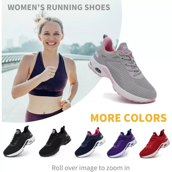 Akk Women Sneakers Running Shoes  Air Athletic Running Shoes Women Walking Tennis Shoes Air Cushion Shoes for Workout Gym Casual Sports15grey