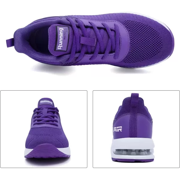 Akk Women Sneakers Running Shoes  Air Athletic Running Shoes Women Walking Tennis Shoes Air Cushion Shoes for Workout Gym Casual Sports16purple