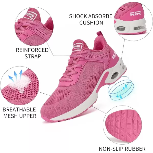 Akk Women Sneakers Running Shoes  Air Athletic Running Shoes Women Walking Tennis Shoes Air Cushion Shoes for Workout Gym Casual SportsDpink