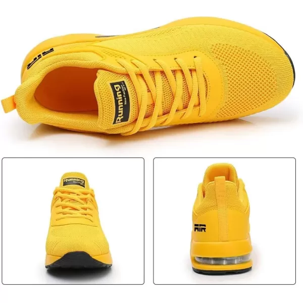 Akk Women Sneakers Running Shoes  Air Athletic Running Shoes Women Walking Tennis Shoes Air Cushion Shoes for Workout Gym Casual SportsIyellow