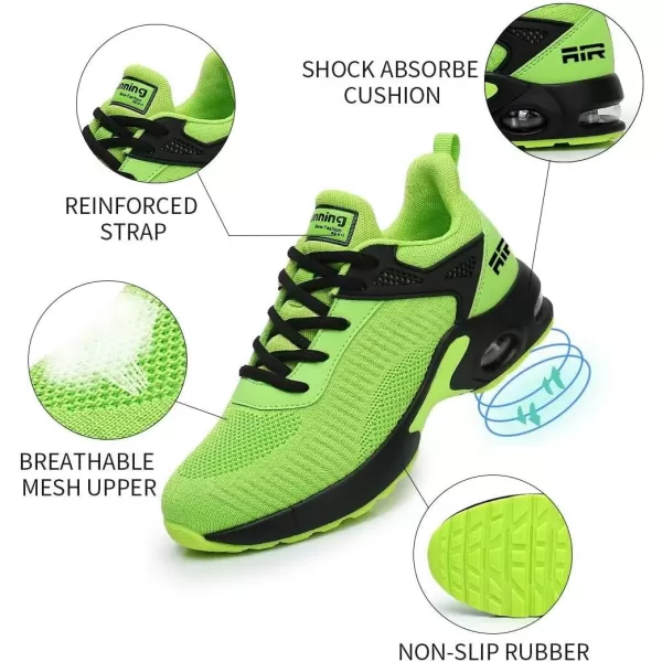 Akk Women Sneakers Running Shoes  Air Athletic Running Shoes Women Walking Tennis Shoes Air Cushion Shoes for Workout Gym Casual SportsLgreen