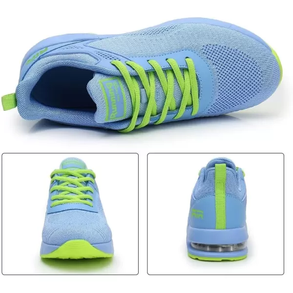 Akk Women Sneakers Running Shoes  Air Athletic Running Shoes Women Walking Tennis Shoes Air Cushion Shoes for Workout Gym Casual SportsMlight Blue