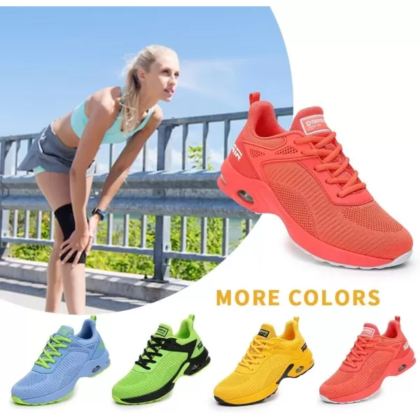 Akk Women Sneakers Running Shoes  Air Athletic Running Shoes Women Walking Tennis Shoes Air Cushion Shoes for Workout Gym Casual SportsNorange