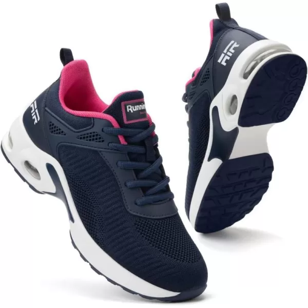 Akk Women Sneakers Running Shoes  Air Athletic Running Shoes Women Walking Tennis Shoes Air Cushion Shoes for Workout Gym Casual SportsEdark Blue