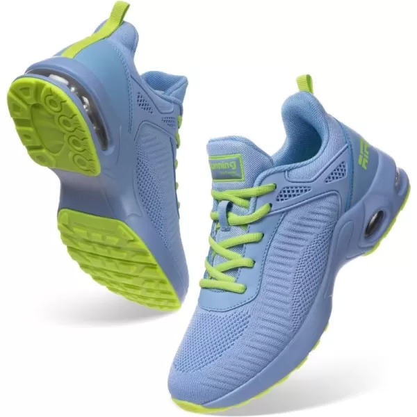 Akk Women Sneakers Running Shoes  Air Athletic Running Shoes Women Walking Tennis Shoes Air Cushion Shoes for Workout Gym Casual SportsMlight Blue