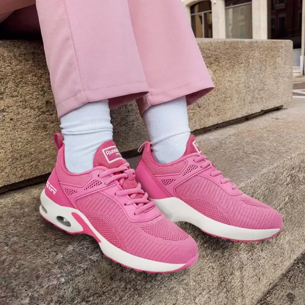 Women Sneakers Running Shoes  Air Athletic Running Shoes Women Walking Tennis Shoes Air Cushion Shoes for Workout Gym Casual SportsDpink