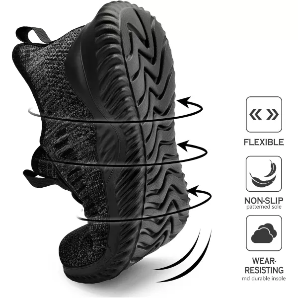 imageMens Walking Tennis Shoes  Comfy Running Shoes for Men Sneakers Workout Casual Athletic Indoor Outdoor MixBlack Size 13